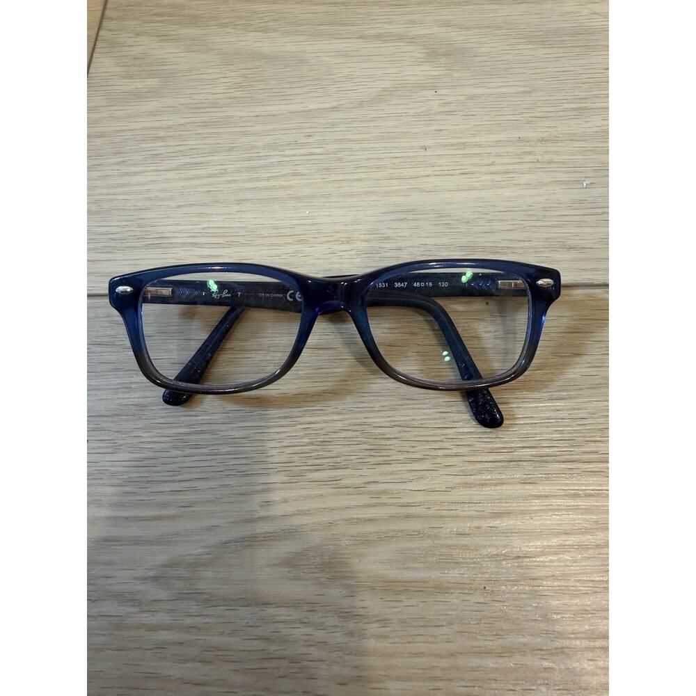 RB 1531 3647 Ray-Ban 48-16-130 Metallic Blue Eyeglasses Frames Only